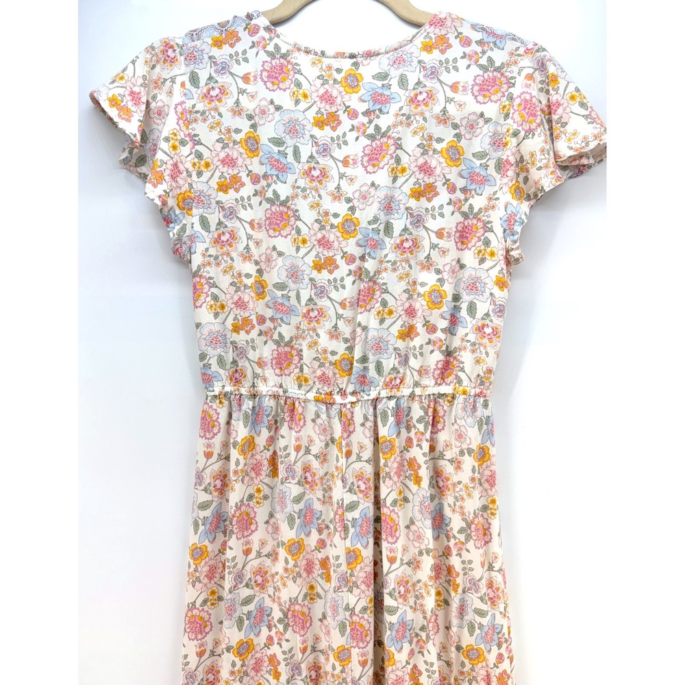 Bebop Floral Rayon Maxi Dress Sz S Boho Cottagecore Prairie Milkmaid Tradwife - Picture 8 of 8